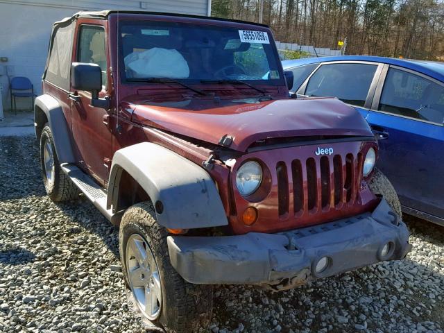 1J4AA2D14AL119776 - 2010 JEEP WRANGLER S BURGUNDY photo 1