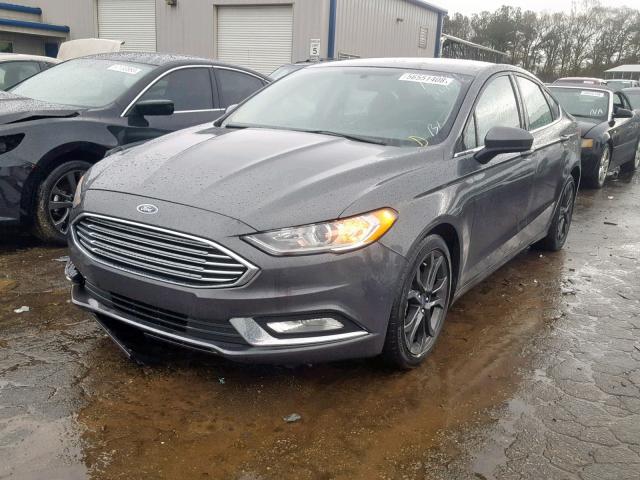 3FA6P0G7XJR153100 - 2018 FORD FUSION S GRAY photo 2