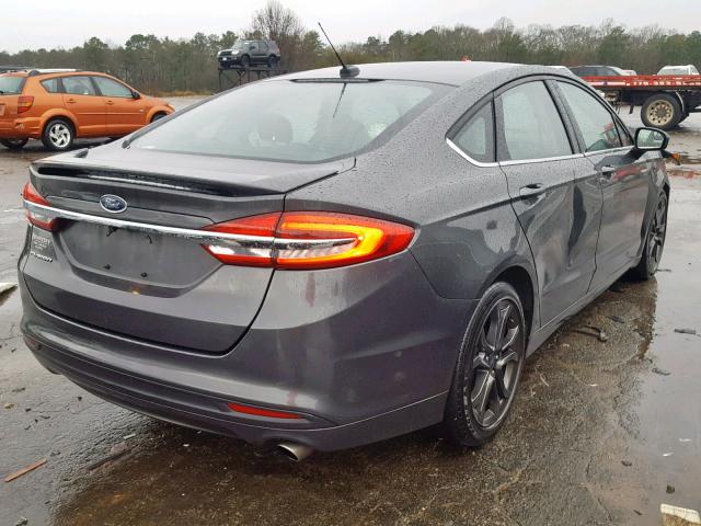 3FA6P0G7XJR153100 - 2018 FORD FUSION S GRAY photo 4