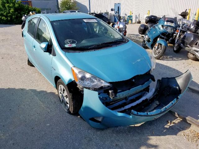 JTDKDTB35D1057154 - 2013 TOYOTA PRIUS C BLUE photo 1