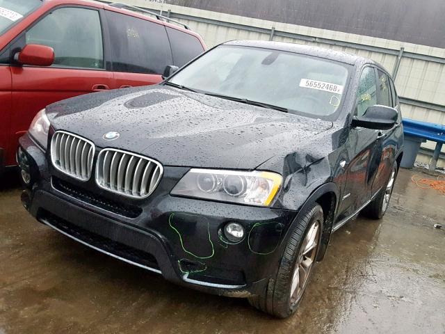 5UXWX7C50BL733882 - 2011 BMW X3 XDRIVE3 BLACK photo 2