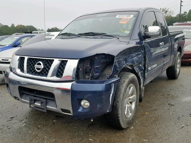 1N6BA0CA9AN318047 - 2010 NISSAN TITAN XE BLUE photo 2