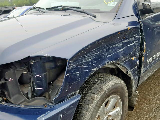 1N6BA0CA9AN318047 - 2010 NISSAN TITAN XE BLUE photo 9