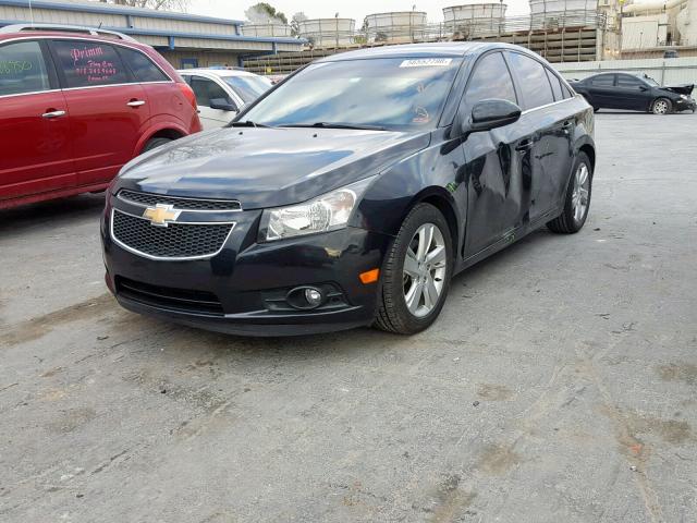 1G1P75SZ6E7431839 - 2014 CHEVROLET CRUZE BLACK photo 2