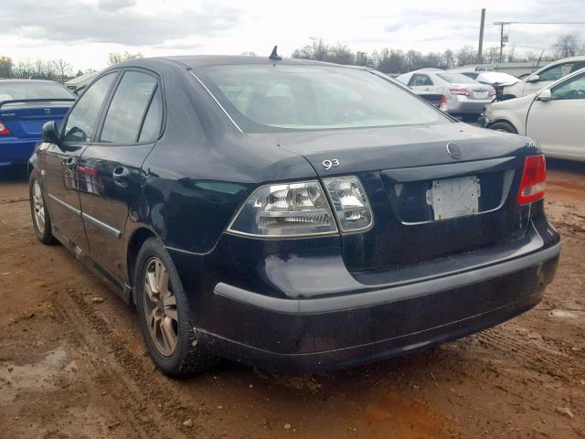 YS3FD49Y071110591 - 2007 SAAB 9-3 2.0T BLACK photo 3