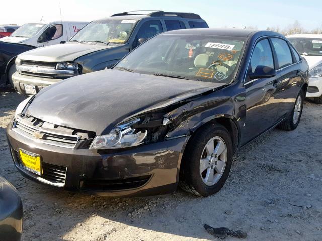 2G1WT58K981271152 - 2008 CHEVROLET IMPALA LT CHARCOAL photo 2