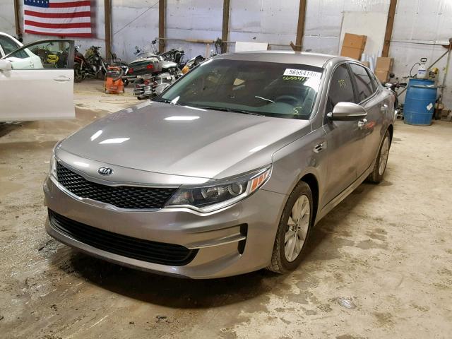 5XXGT4L30GG061747 - 2016 KIA OPTIMA LX GRAY photo 2