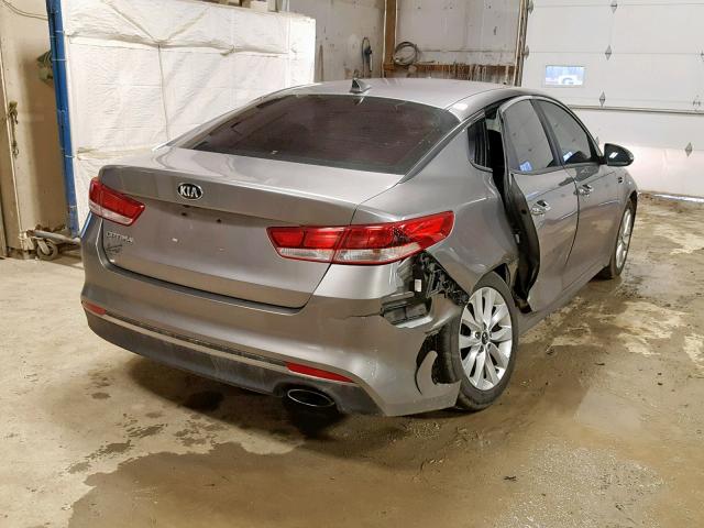 5XXGT4L30GG061747 - 2016 KIA OPTIMA LX GRAY photo 4