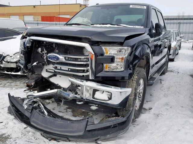 1FTEW1EF1GFB48253 - 2016 FORD F150 SUPER BLACK photo 2