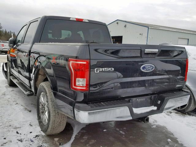 1FTEW1EF1GFB48253 - 2016 FORD F150 SUPER BLACK photo 3