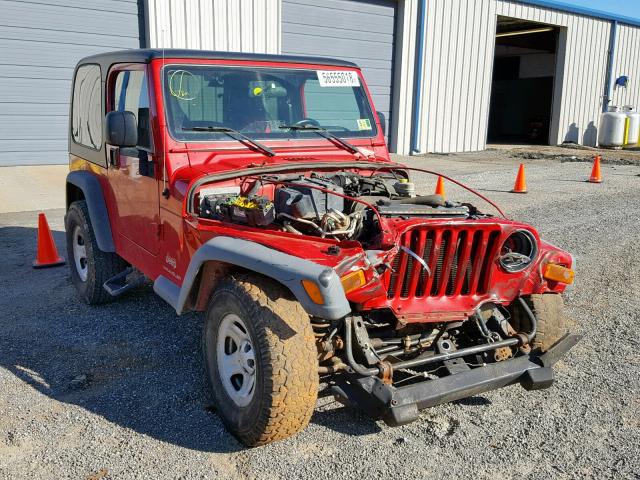 1J4FA29155P347606 - 2005 JEEP WRANGLER / RED photo 1