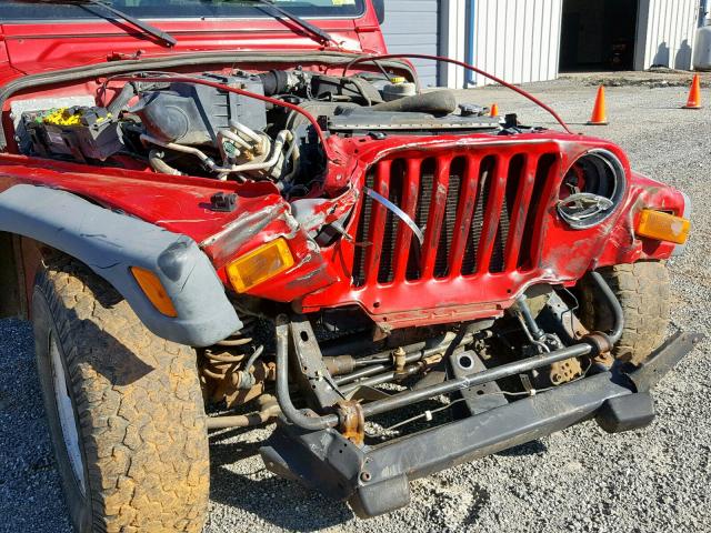 1J4FA29155P347606 - 2005 JEEP WRANGLER / RED photo 9