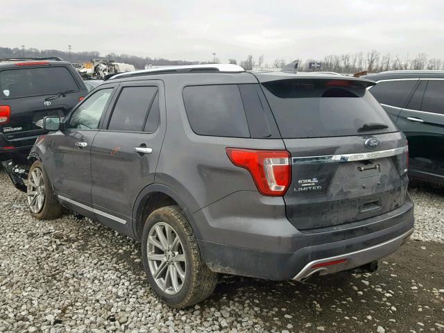 1FM5K8F8XHGC06999 - 2017 FORD EXPLORER L SILVER photo 3