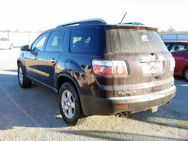 1GKEV13798J280632 - 2008 GMC ACADIA SLE MAROON photo 3