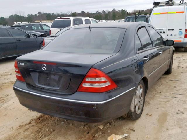 WDBRF64J21F029881 - 2001 MERCEDES-BENZ C320 BLACK photo 4