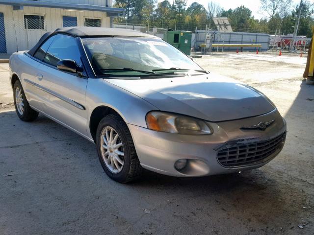 1C3EL55R82N317259 - 2002 CHRYSLER SEBRING LX SILVER photo 1