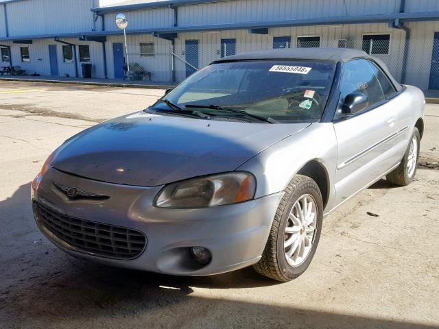 1C3EL55R82N317259 - 2002 CHRYSLER SEBRING LX SILVER photo 2