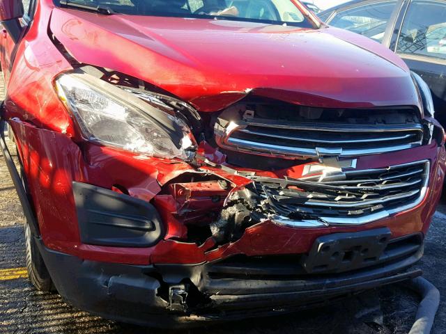 KL7CJKSB9FB116750 - 2015 CHEVROLET TRAX LS RED photo 9