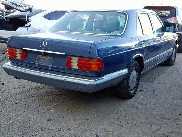 WDBCA24D8LA539255 - 1990 MERCEDES-BENZ 300 SE BLUE photo 4