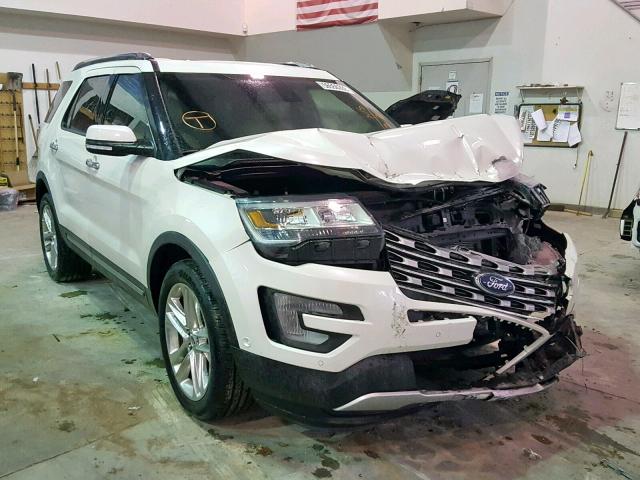 1FM5K7F81HGD77036 - 2017 FORD EXPLORER L WHITE photo 1