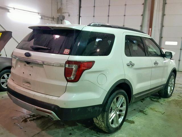 1FM5K7F81HGD77036 - 2017 FORD EXPLORER L WHITE photo 4