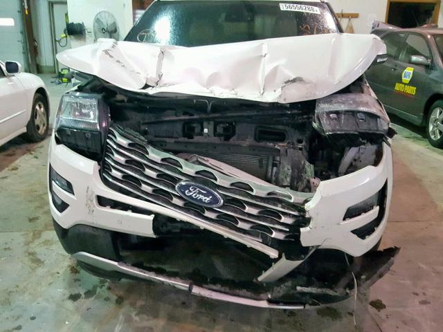 1FM5K7F81HGD77036 - 2017 FORD EXPLORER L WHITE photo 9