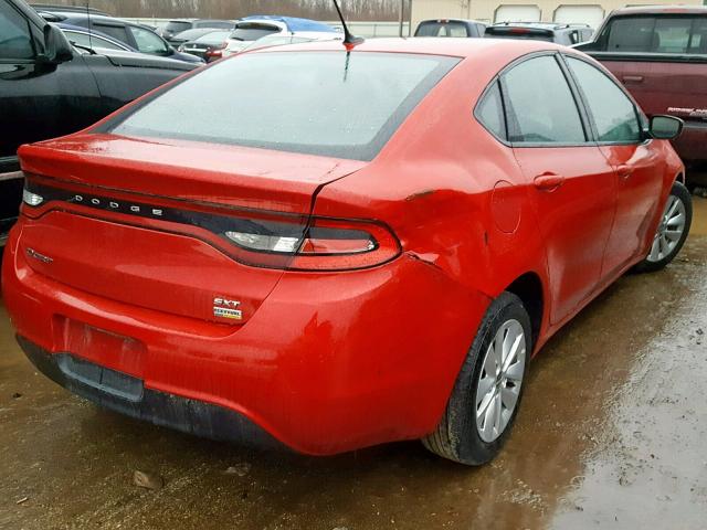 1C3CDFBA1ED667626 - 2014 DODGE DART SXT RED photo 4