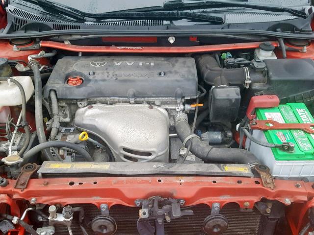 JTKDE167850056457 - 2005 TOYOTA SCION TC წითელი ფოტო 7