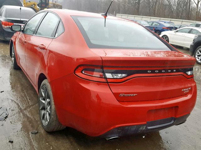 1C3CDFBB6ED767570 - 2014 DODGE DART SXT RED photo 3