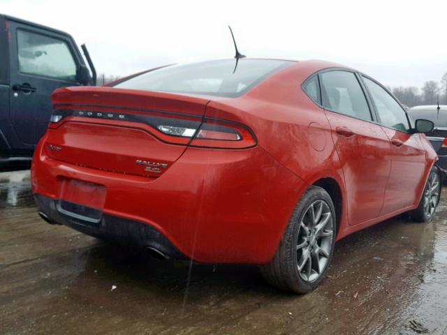 1C3CDFBB6ED767570 - 2014 DODGE DART SXT RED photo 4