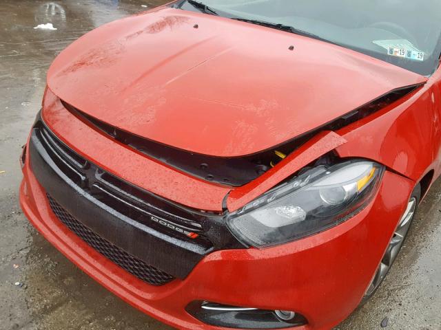 1C3CDFBB6ED767570 - 2014 DODGE DART SXT RED photo 9