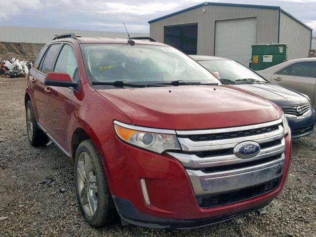 2FMDK3JC9DBC10599 - 2013 FORD EDGE SEL RED photo 1