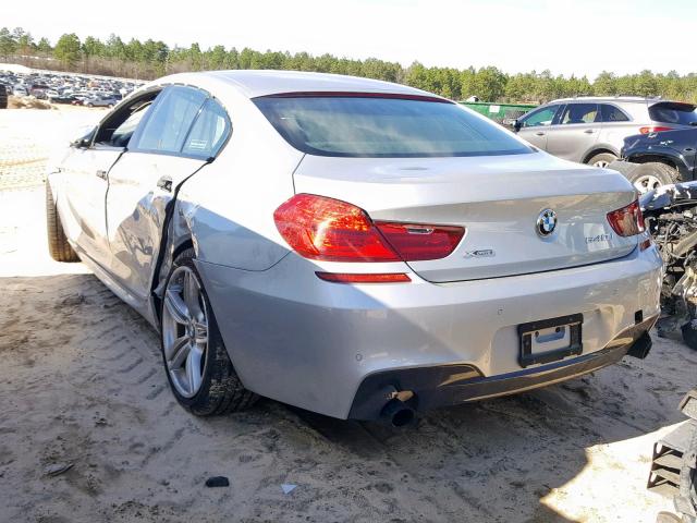 WBA6B8C58FD453386 - 2015 BMW 640 XI SILVER photo 3