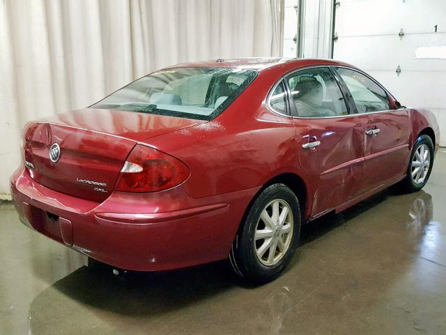 2G4WD532651216967 - 2005 BUICK LACROSSE C MAROON photo 4