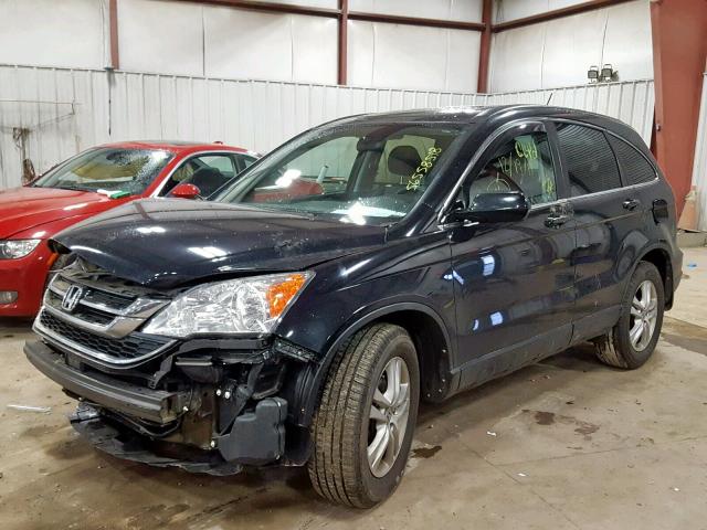 5J6RE4H72BL119603 - 2011 HONDA CR-V EXL BLACK photo 2