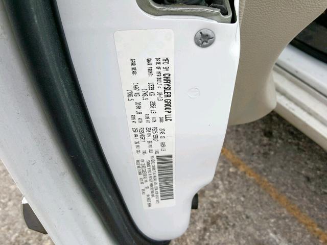 2C4RC1CG6ER180143 - 2014 CHRYSLER TOWN & COU WHITE photo 10