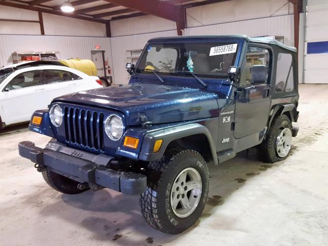 1J4FA39S82P718283 - 2002 JEEP WRANGLER / BLUE photo 2