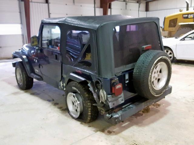 1J4FA39S82P718283 - 2002 JEEP WRANGLER / BLUE photo 3