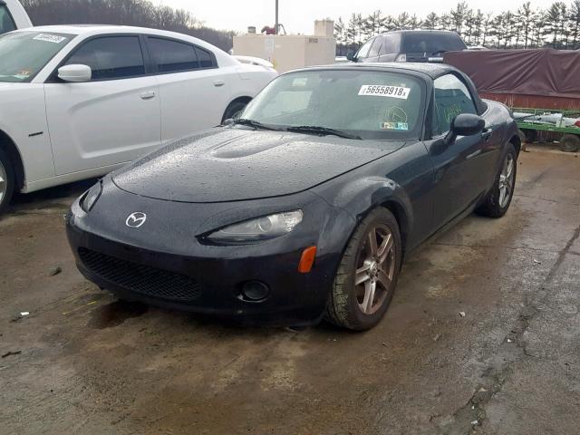 JM1NC25F280149950 - 2008 MAZDA MX-5 MIATA BLACK photo 2