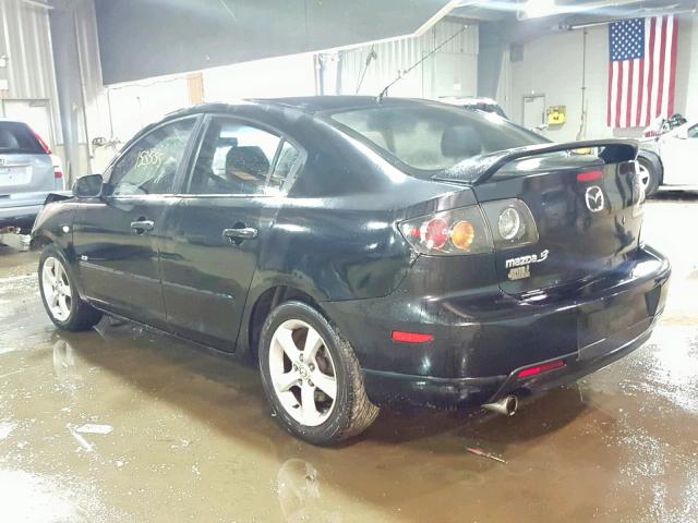 JM1BK323441163178 - 2004 MAZDA 3 S BLACK photo 3