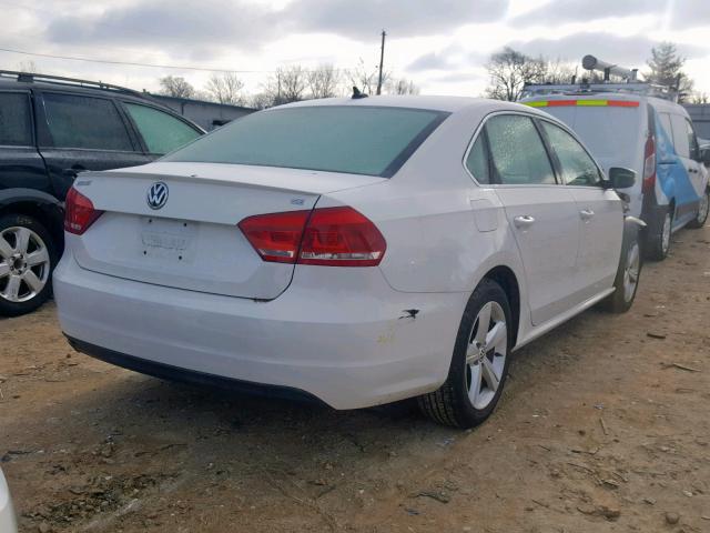 1VWBH7A37DC029659 - 2013 VOLKSWAGEN PASSAT SE WHITE photo 4