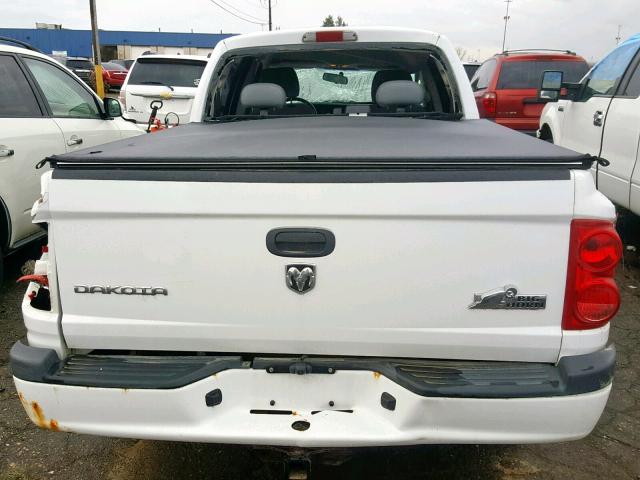 1D7HW38K98S594005 - 2008 DODGE DAKOTA SXT WHITE photo 6