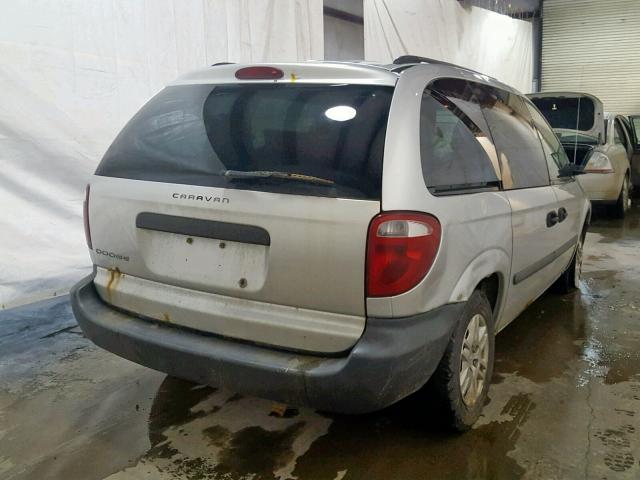 1D4GP25B87B264231 - 2007 DODGE CARAVAN SE SILVER photo 4