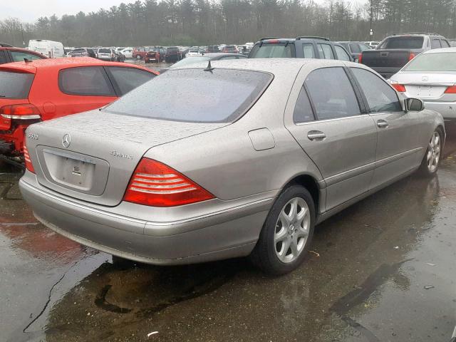 WDBNG84J14A429309 - 2004 MERCEDES-BENZ S 500 4MAT SILVER photo 4