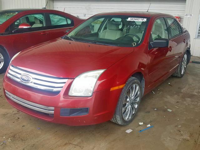 3FAHP06Z68R185077 - 2008 FORD FUSION S RED photo 2