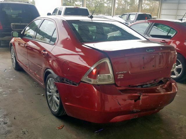 3FAHP06Z68R185077 - 2008 FORD FUSION S RED photo 3