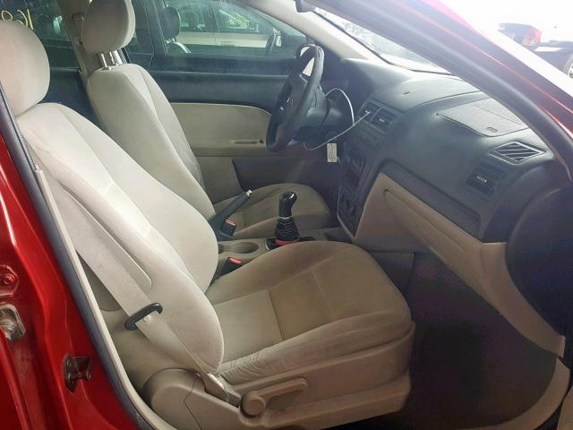 3FAHP06Z68R185077 - 2008 FORD FUSION S RED photo 5