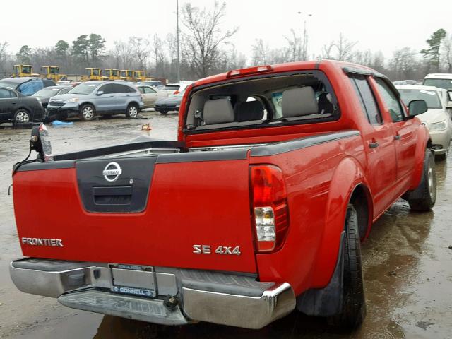 1N6AD07W76C401469 - 2006 NISSAN FRONTIER C RED photo 4