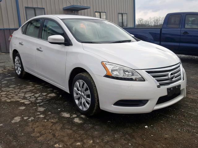 3N1AB7AP2FY328217 - 2015 NISSAN SENTRA S WHITE photo 1