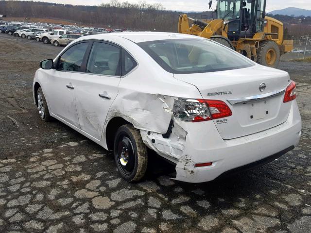 3N1AB7AP2FY328217 - 2015 NISSAN SENTRA S WHITE photo 3